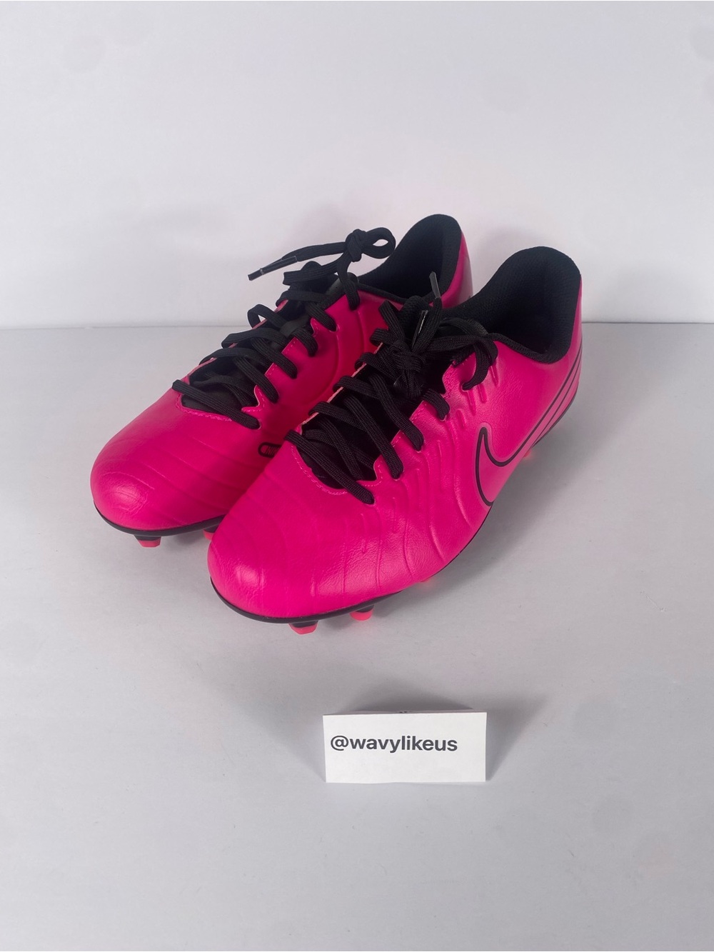 Nike JR Tiempo Legend Size 6Y Club FG/MG Pink Black Soccer Cleats DV4352-600